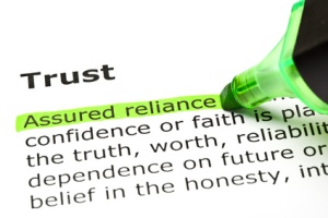 'Assured reliance' highlighted, under 'Trust'